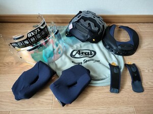 Arai RX7-X ヘルメット システム内装一式 純正シールド ミラーシールド Pinlock アライ ヘルメットバッグ