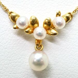 ＊TASAKI(田崎真珠)K18アコヤ本真珠ベビーパールペンダント＊m 約2.2g 約3.0~5.0mm珠 あこや baby pearl jewelry pendant necklace EB4/EB4