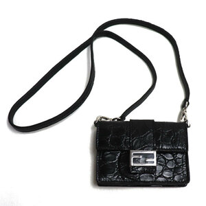 FENDI フェンディ マイクロ フラット バゲット ショルダーバッグ 7M0311AD1NF0GXN 名刺入れ・カードケース レディース 中古 極美品