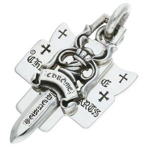 クロムハーツ Chrome Hearts 3TRINKETS/スリートリンケッツペンダント シルバーネックレストップ 中古 SS13