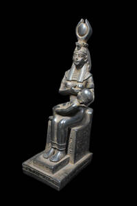 ★限定１点★ 古代エジプト 『ホルス神を看病するイシス神』石像 Isis Horus スカラベ ウシャブティ ガンダーラ ヒエログリフ 副葬品