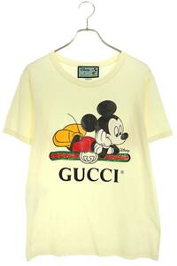 グッチ GUCCI 20SS 492347 XJB7W サイズ:XS ×ディズニー ミッキープリントTシャツ 中古 SB01