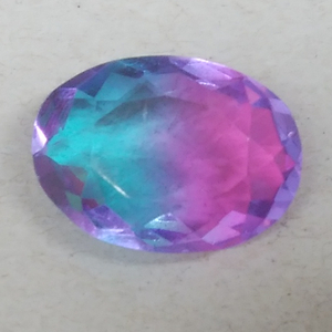 [9.69 ct] バイカラー 合成トルマリン オーバルカット ルース 宝石 ジュエリー