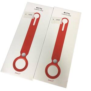 Apple AirTag Leather Loop Red MK0V3FE/A 2個セット アップル