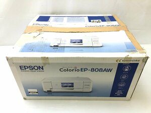 未使用品★EPSON エプソン カラリオ インクジェットプリンター 複合機 最大A4 タッチパネル 自動電源オン スマホ対応 EP-808AW T04106N