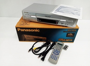 下松)【保管品/未使用】Panasonic パナソニック VHSビデオデッキNV-HV5 ビデオカセットレコーダー リモコン付 ◆N2405061 ME15A