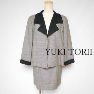 818506 YUKI TORII ユキトリイ チェック柄 スカートスーツ セットアップ 9