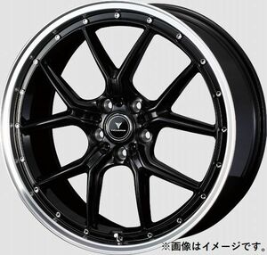 個人宅発送可能 ウエッズ Weds 18X7.5J +38 5穴 PCD114.3 BLK/P ホイール 1本 NOVARIS ASSET S1 ノヴァリス・アセット エスワン (41331)