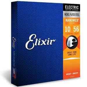 Elixir 12057 7弦エレキギター弦 NANO WEB ナノウェブ Light .010-.056 〈エリクサー〉