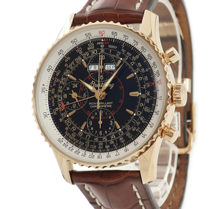 【3年保証】 ブライトリング ナビタイマー モンブリラン ダトラ クロノ K21330 K18YG無垢 黒 限定 自動巻き メンズ 腕時計