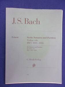 5114 洋書★J.S.Bach バッハ Seehs Sonaten und Partiten fur Violine solo BWV 1001-1006