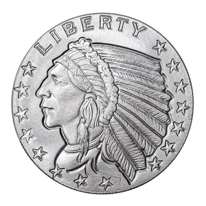 ●アメリカ　インディアン・ヘッド　シルバーラウンド純銀貨　1オンス