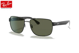 【新品・送料無料】Rayban レイバン RB3530-3492 サングラス ブラックフレーム 黒縁 グリーンレンズ ユニセックス rb3530-3492