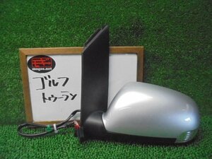 5FA2012 HH2)) フォルクスワーゲン ゴルフトゥーラン GH-1TBLX 2006年 GLi 純正 電動格納サイドドアミラー左 カプラ8P