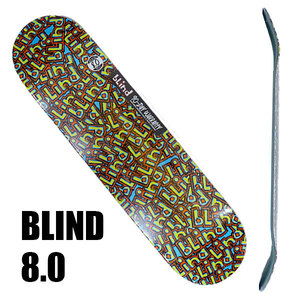 BLIND/ブラインド スケートボード デッキ OG WALLPAPER RHM BLUE 8.0 DECK スケボーSK8 [返品、交換及びキャンセル不可]
