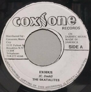 7” JA盤 The Skatalites / Exodus // Delroy Wilson / One Two Three -Coxsone (records)