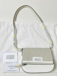新品《 Maison Margiela メゾン マルジェラ 》5AC ミニ バッグ White レザー ショルダーバッグ ホワイト ポシェット グレインレザー bag
