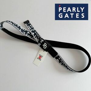 新品　日本製　PEARLY GATES パーリーゲイツ モダンナバホ柄 カラフルテープベルト　ゴルフベルト　ネイビー系