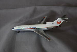 ■稀少1/400 日本航空JALボーイングB727-100英字ロゴ(箱無し)【検】スーパーカー JAPAN AIRLINES 国内線 ドラゴン ジェミニ ヘルパ