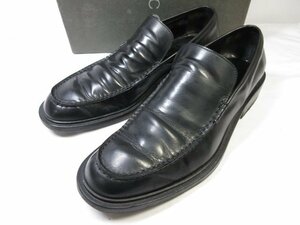 【グッチ GUCCI】 1101463 レザー スリッポン ローファー 紳士靴 (メンズ) size43E ブラック ■18MZA4658■