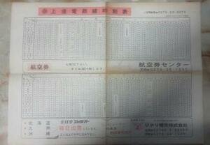 昭和54年12月1日現在[上信電鉄線時刻表(傷み)]快速列車運転時代