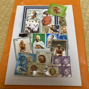 外国 インド 切手 マザーテレサ ガンジー まとめて 大量 コレクション アジア マハトマガンジー インドの父 GANDHI レア グッズ