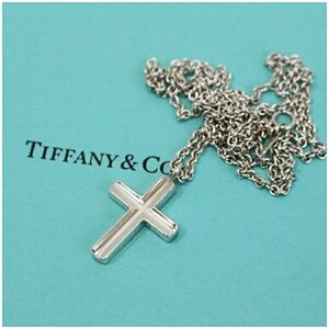 53740 ティファニー ネックレス コンケーブ クロス シルバー925 中古 ABランク TIFFANY&Co｜女性用