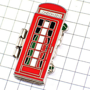 ピンバッジ・コカコーラ五輪オリンピック英国ロンドン赤い電話ボックス「ようこそ」イタリア語◆フランス限定ピンズ