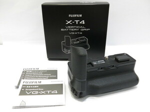 【 極美品 】FUJIFILM X-T 4用 VG-XT4 HAND VERTICAL BATTERY GRIP バッテリーグリップ 説明書 元箱付 [管GF875]