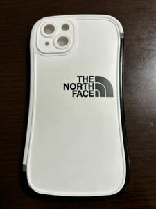 iPhone 13スマホケース North Face ノースフェイス　白黒