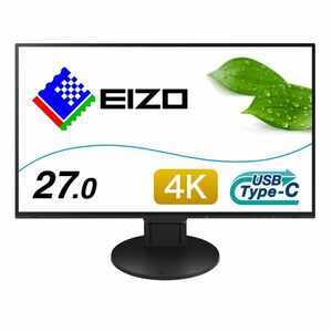 EIZO FlexScan 27.0インチ ディスプレイモニター (4K UHD/IPSパネル/ノングレア/ブラック/USB Type-C搭