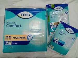 ★未開封　TENA 尿取りパッド 42枚　コンフォート　ノーマル　350ml　専用ショーツFix /M・Lサイズ各1袋　ユニ・チャーム　介護　紙パッド