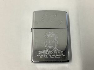 #12971A ZIPPO 1961-1963 ジョン・F・ケネディ（John F. Kennedy） ジッポ ライター 1989年製　喫煙具　中古現状品　レターパック