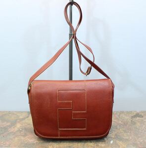 FENDI LOGO DESIGN LEATHER SHOULDER BAG MADE IN ITALY/フェンディロゴデザインレザーショルダーバッグ