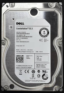 (国内発送) Seagate ST4000NM0023 Constellation ES.3 SAS HDD ディスク容量 4TB 初期化済 中古動作品 (管:SA00