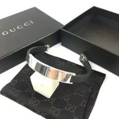 【廃盤品】GUCCI グッチ プレート ラバー ブレスレット