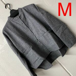 Mサイズウール混ゆったりシャツジャケット定価7400円