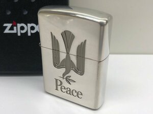 6【未使用品】ピース Peace アーマー ARMOR 2005年製 懸賞 シルバー ロゴ ZIPPO ジッポ 喫煙具 コレクション 箱あり