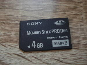 C★SONY メモリースティック PRO Duo 4GB ★送料84円