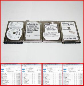 【4個】160GB 2.5HDD Seagate HITACHI TOSHIBA FUJITSU 中古【送料無料】