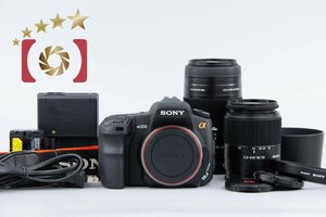 【中古】SONY ソニー α200 DSLR-A200 ダブルズームレンズキット ブラック