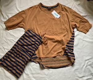 新品☆大きいサイズ～キットソン kitson 半袖Tシャツ＆クロップドパンツ セットアップ LLサイズ