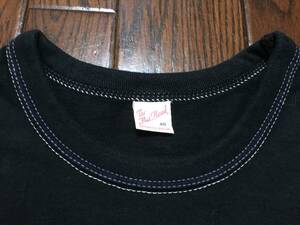 フラットヘッド ＦＬＡＴ ＨＥＡＤ 半袖 Tシャツ ４０ 無地 黒 ブラック 綿１００％ 日本製 パープルステッチ