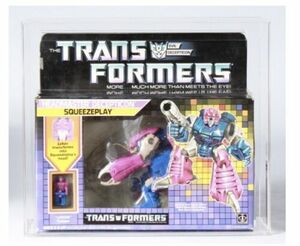 Graded Squeezeplay MISB 1988 Hasbro G1 Transformers CAS Tape Sealed Box LOOK! 海外 即決