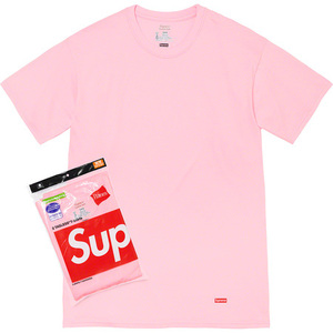 Supreme Hanes tee シュプリーム PINKピンク 新品未開封 M