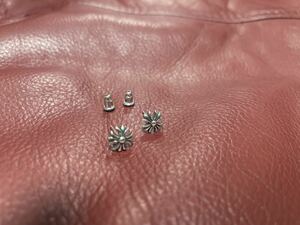 クロムハーツ ピアス クロス CHROME HEARTS ダガーハートフローラルネックレスペンダント セット　silver シルバー　925 CH クロス