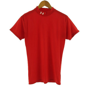 アンダーアーマー UNDER ARMOUR Tシャツ 半袖 スタンドカラー ストレッチ レッド 赤 メンズ