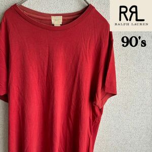 90s RRL 半袖　Tシャツ　ダブルアールエル　刺繍　Sサイズ　ラルフローレン　90