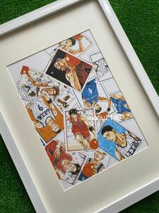 【額装品】スラムダンク　SLAM DUNK 井上雄彦 湘北　桜木花道　流川楓　ポスター　ポストカード　原画　セル画　イラストB