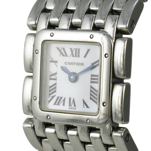 新品同様 カルティエ 時計 パンテール リュバン 2420 ステンレススチール ホワイトシェル文字盤 CARTIER